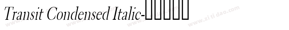 Transit Condensed Italic字体转换
